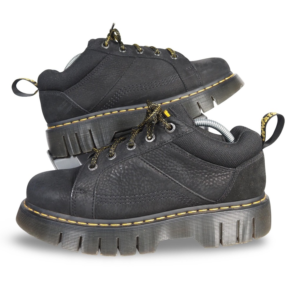 Dr Martens Woodard Men's 11 Women's 12 Black Tumbled Nubuck Leather Shoes